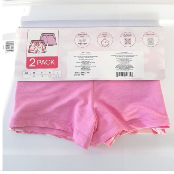 32 Degrees Cool Youth Girls 2-Pack Short Pink XS 5/6 - Picture 2 of 8